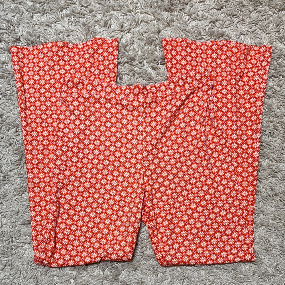 Wild Fable Orange Floral Boot Cut Pants